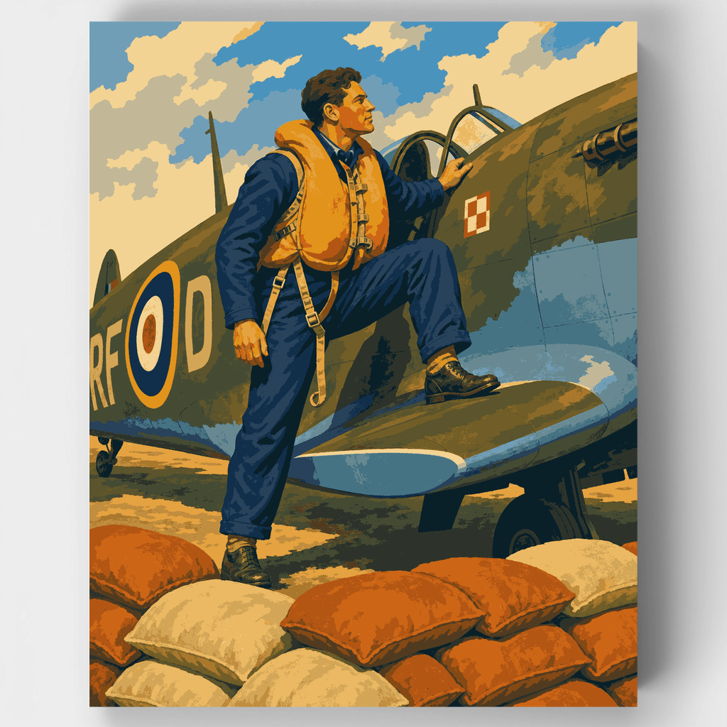 RAF Pilot Boarding - Paint by Numbers Kit