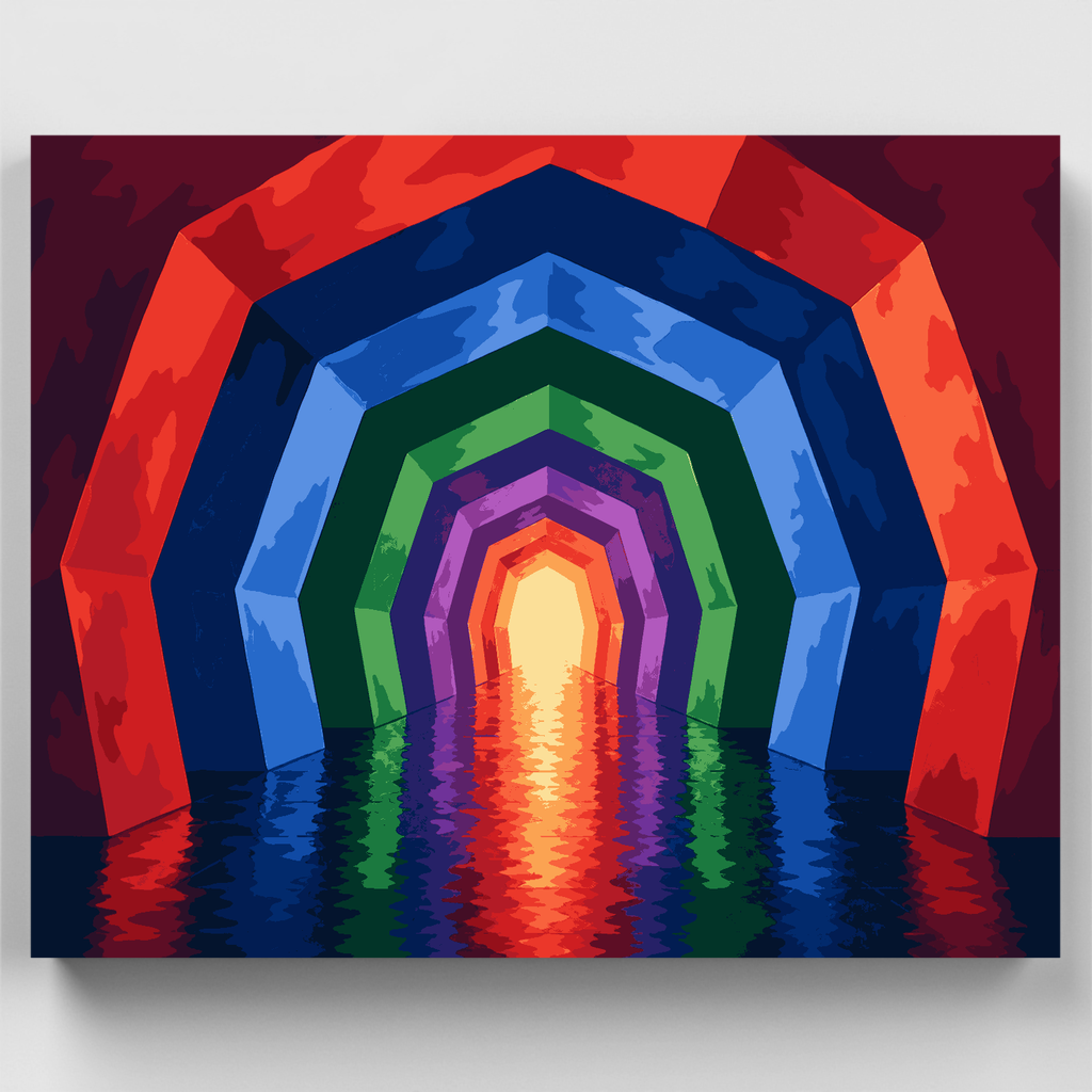 Rainbow Arch Tunnel - Paint by Numbers Kit