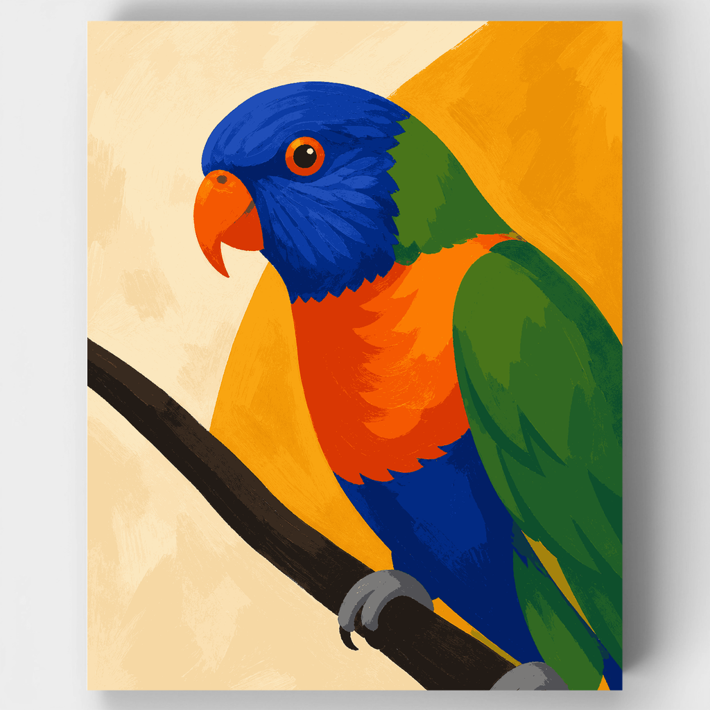 Retrato de lori arcoíris - Kit de pintura por números — Estándar