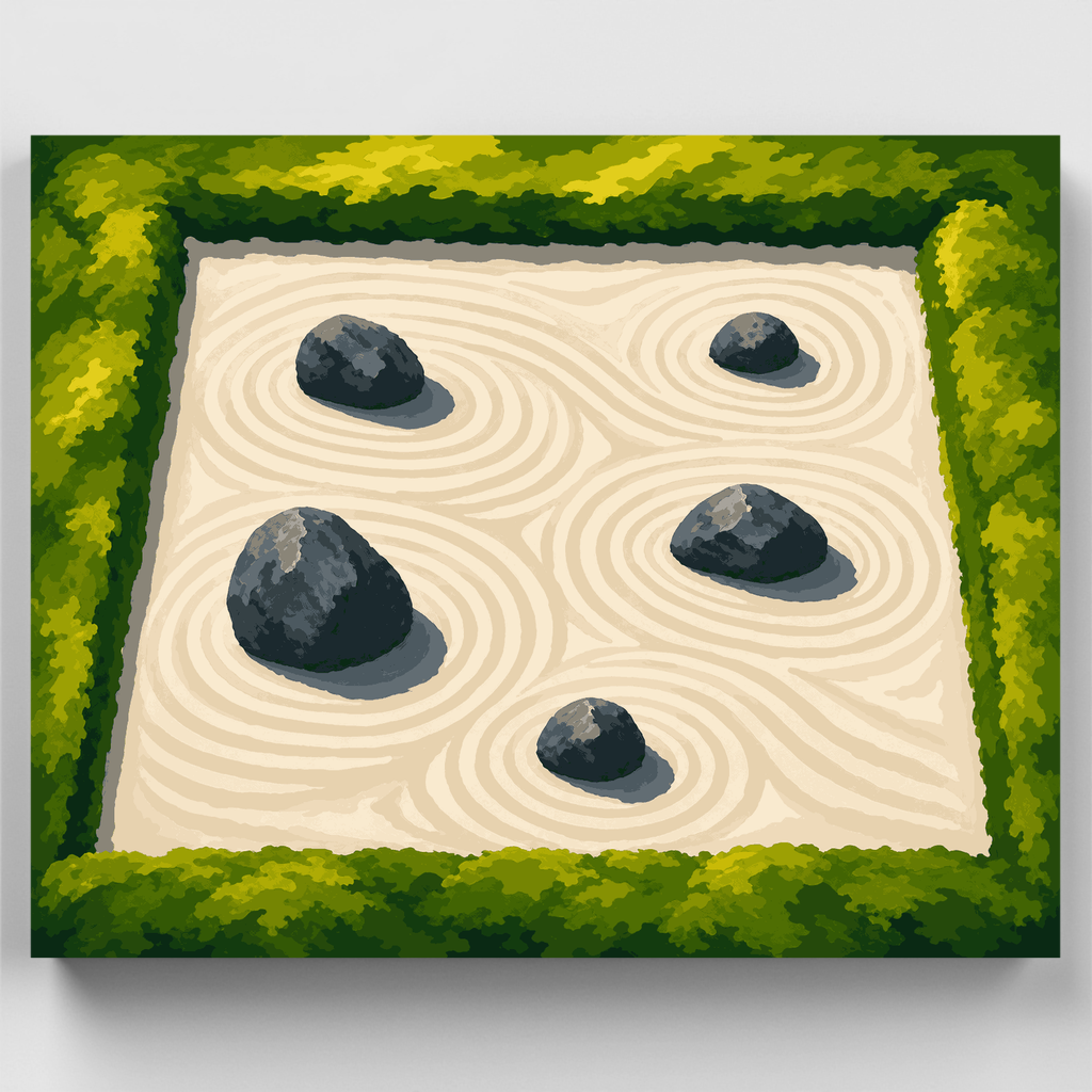 Raked Sand Garden - Paint by Numbers Kit