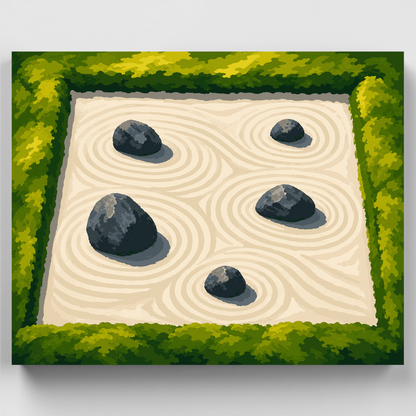 Raked Sand Garden - Paint by Numbers Kit