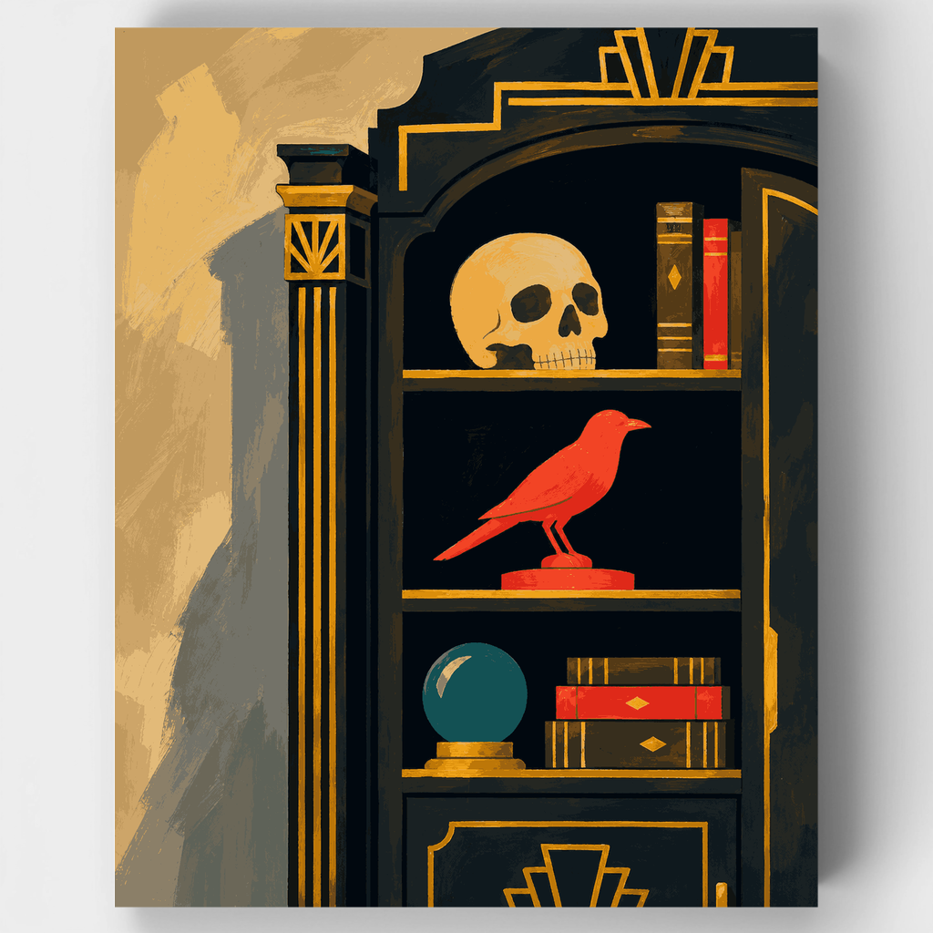 Cuervo y calavera - Kit de pintura por números — Estándar