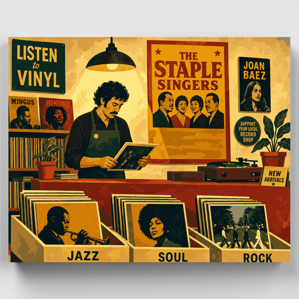 Record Shop Groove - Paint by Numbers Kit