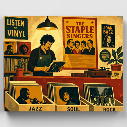 Record Shop Groove - Paint by Numbers Kit