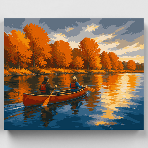 Red River Canoeists - Paint by Numbers Kit