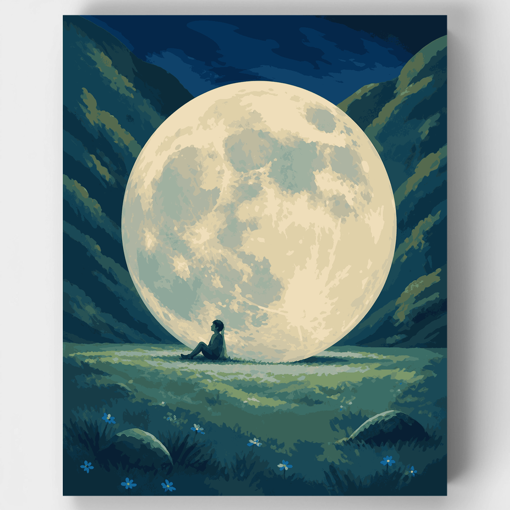 Resting Against the Moon - Paint by Numbers Kit