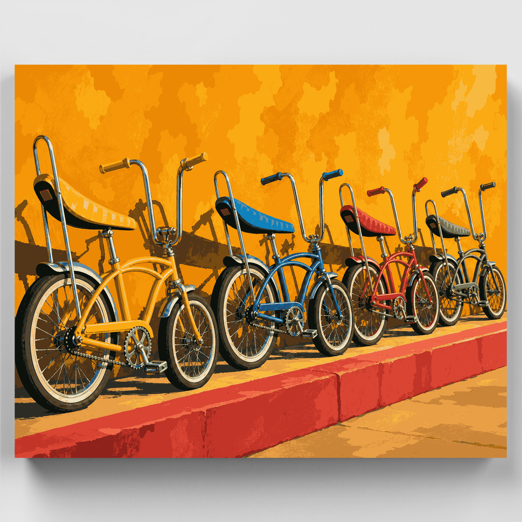 Retro Banana Seat Bikes - Paint by Numbers Kit
