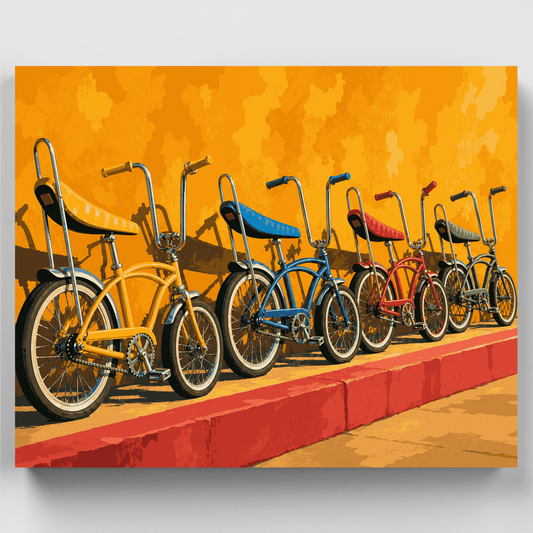 Retro Banana Seat Bikes - Paint by Numbers Kit