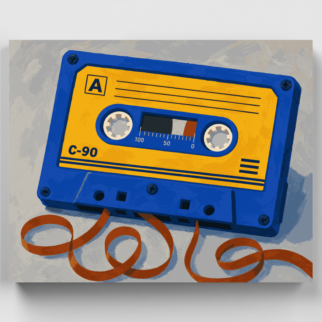 Kit de pintura por números - Casete retro — Estándar