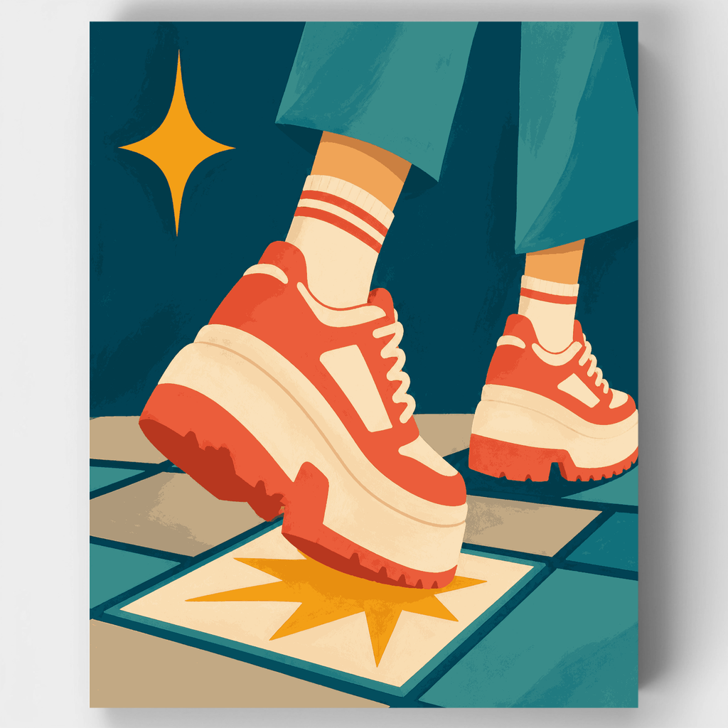 Retro Dance Step - Paint by Numbers Kit