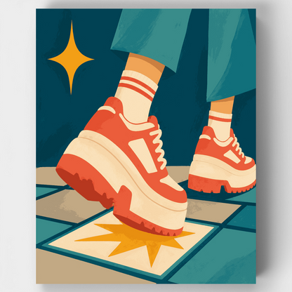 Retro Dance Step - Paint by Numbers Kit