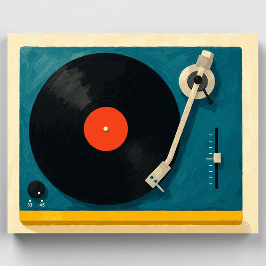 Retro Record Player - Paint by Numbers Kit