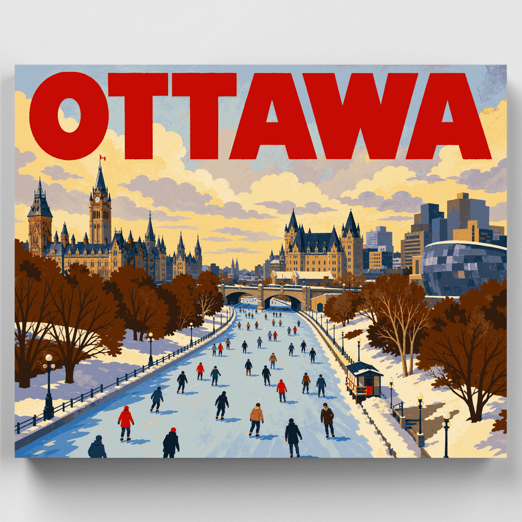 Rideau Canal Skaters - Paint by Numbers Kit