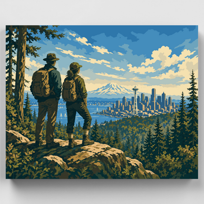 Ridge Above Seattle - Paint by Numbers Kit