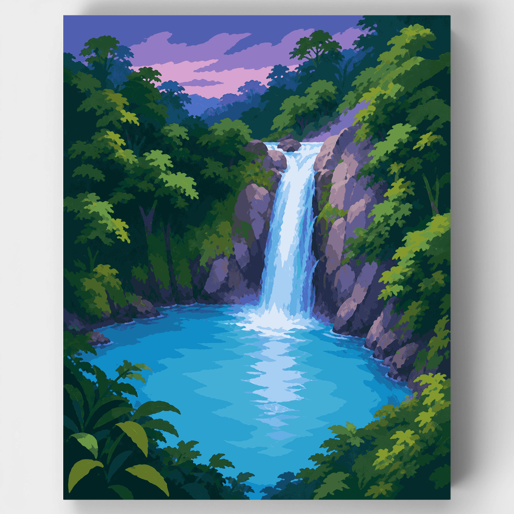Cascada Río Celeste - Kit de pintura por números — Estándar