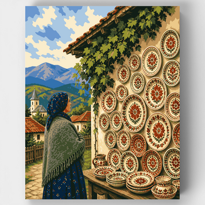 Romanian Potter's Wall - Paint by Numbers Kit