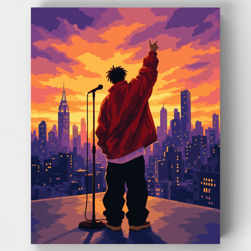 Kit de pintura por números - Rooftop Mic Drop — Estándar