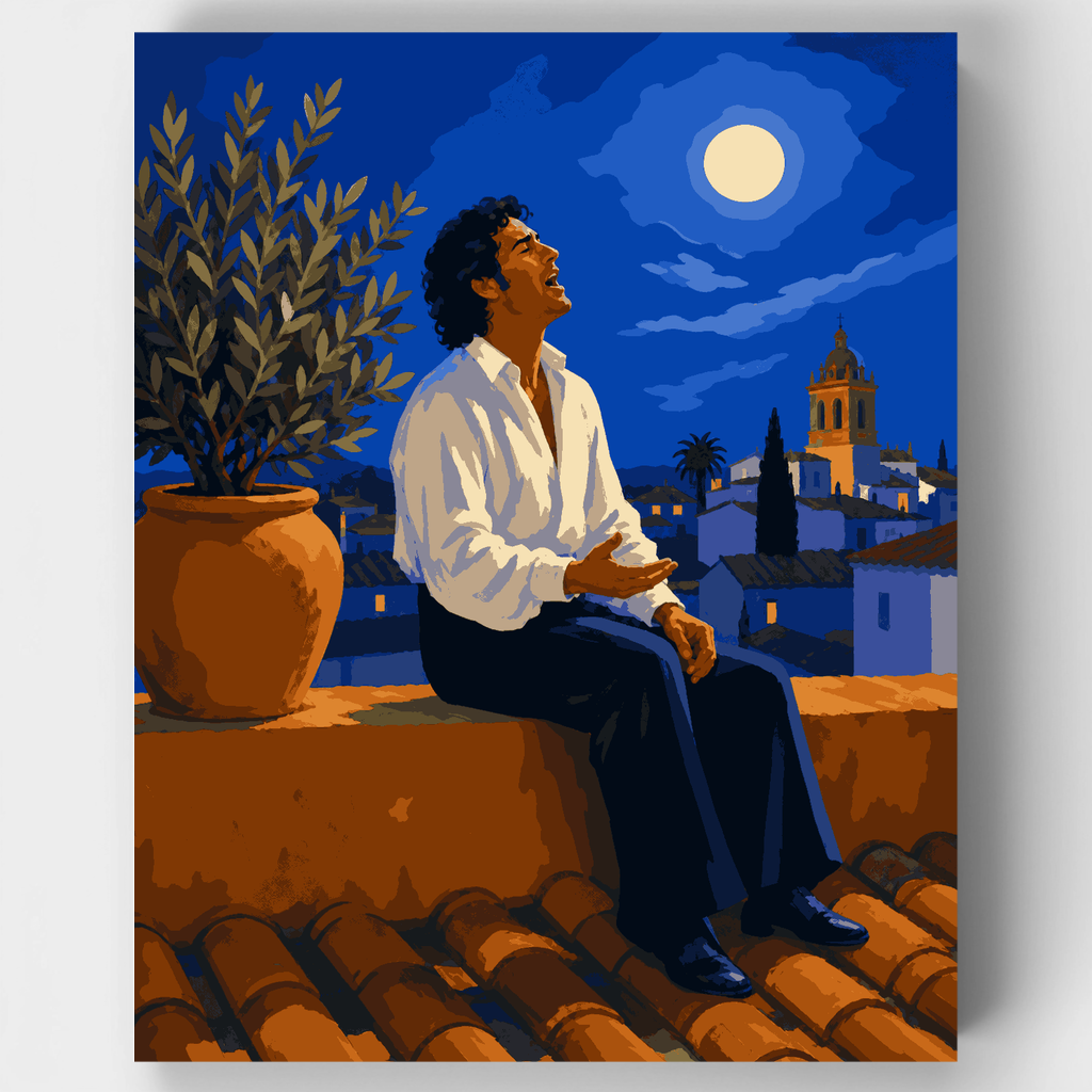 Azotea a la luz de la luna - Kit de pintura por números — Estándar