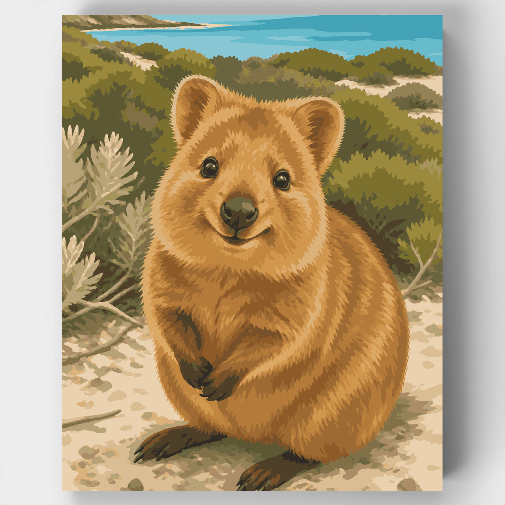 Kit de pintura por números: Quokka de la isla de Rottnest — Estándar