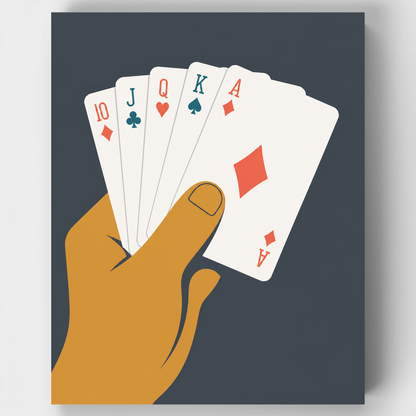 Royal Flush Hand - Paint by Numbers Kit