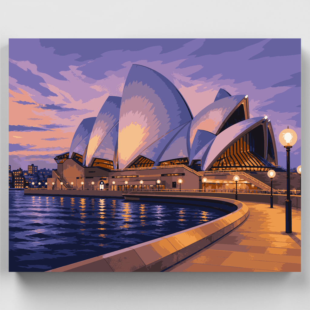 Velas en la hora azul - Kit de pintura por números — Estándar