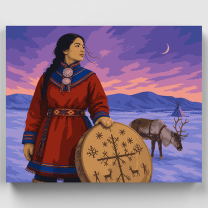 Sami Drum Keeper - Paint by Numbers Kit