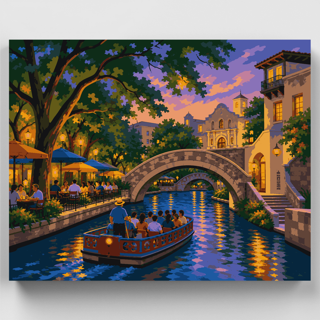 Atardecer en San Antonio - Kit de pintura por números — Estándar