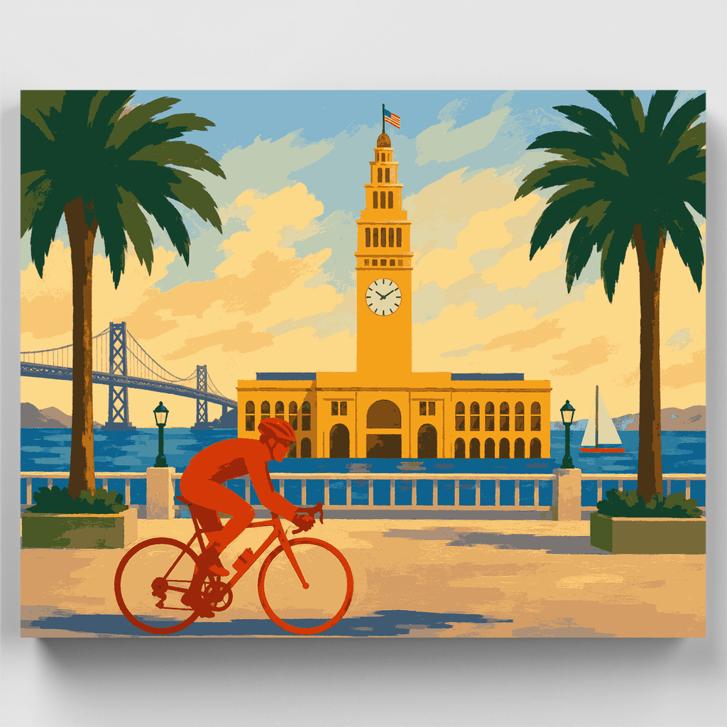San Francisco Ferry Building - Kit de pintura por números — Estándar