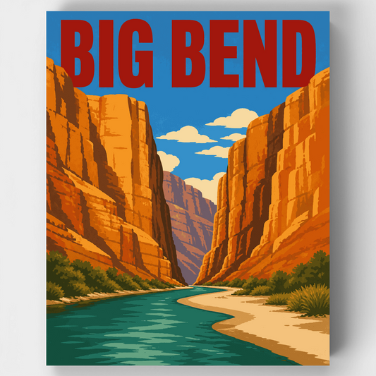 Santa Elena Canyon Split - Paint by Numbers Kit