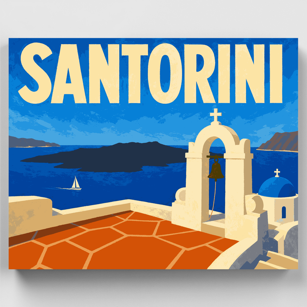 Campanario de Santorini - Kit de pintura por números — Estándar
