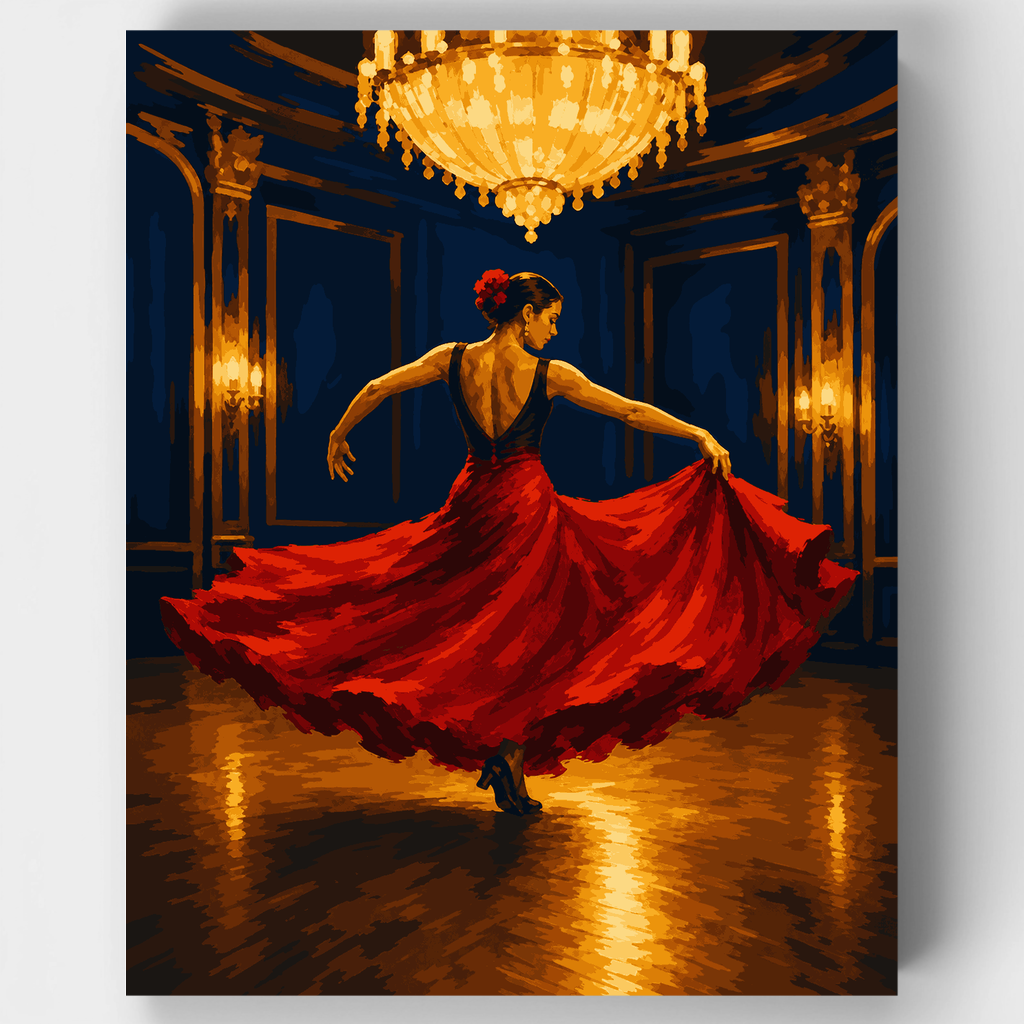 Salón de baile escarlata - Kit de pintura por números — Estándar