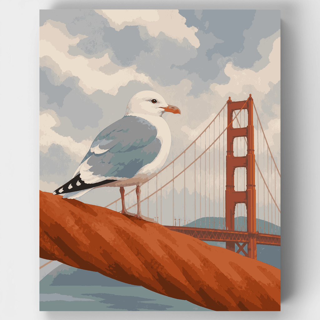 Gaviota en el puente - Kit de pintura por números — Estándar