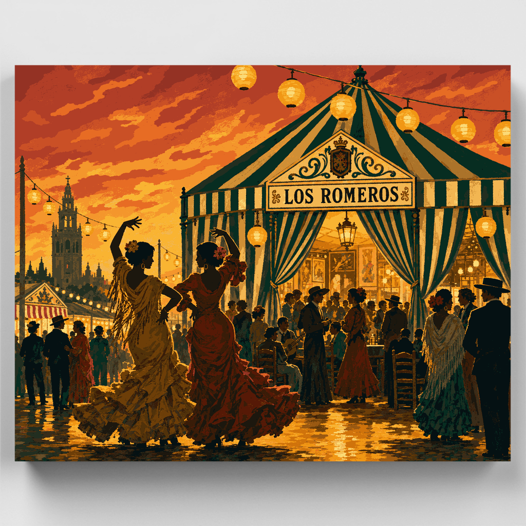 Kit de pintura por números - Noche de Feria en Sevilla — Estándar