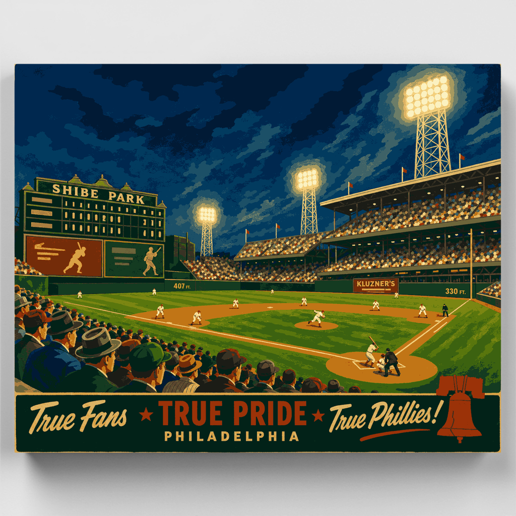 Juego nocturno en Shibe Park - Kit de pintura por números — Estándar