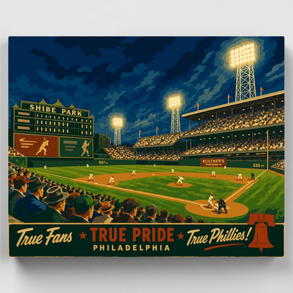 Shibe Park Night Game - Paint by Numbers Kit