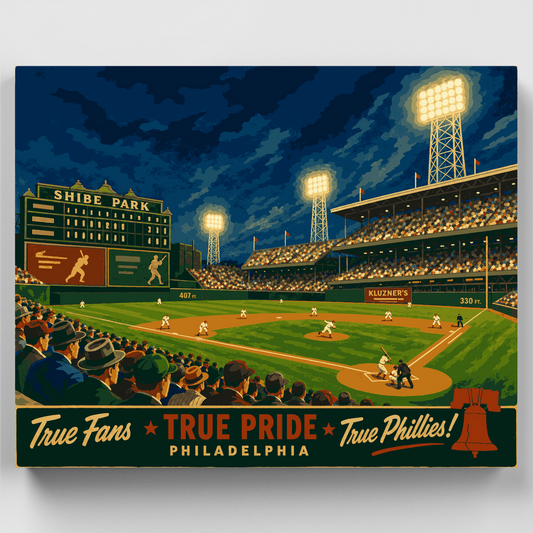 Shibe Park Night Game - Paint by Numbers Kit