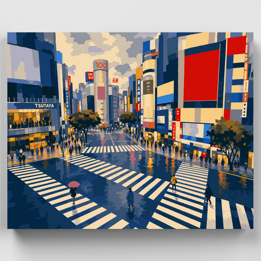 Shibuya Scramble Crossing - Paint by Numbers Kit