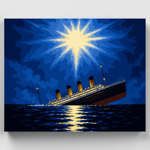 Sinking at Night - Paint by Numbers Kit