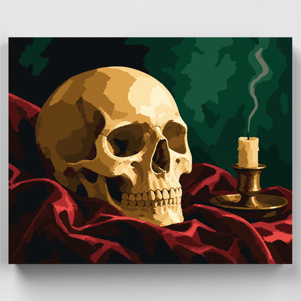 Skull and Candle - Paint by Numbers Kit