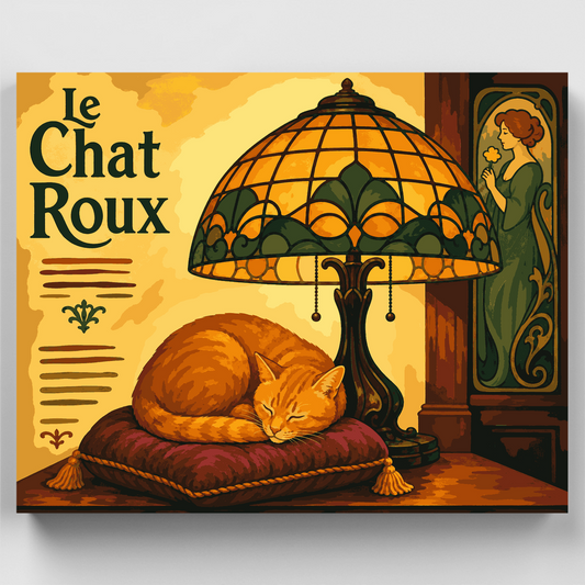 Sleeping Ginger Cat - Paint by Numbers Kit