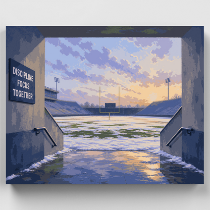 Snow-Dusted Gridiron - Paint by Numbers Kit