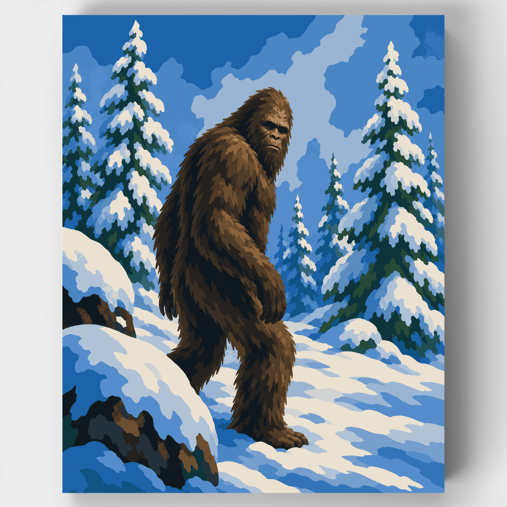 Snowbound Sasquatch - Paint by Numbers Kit
