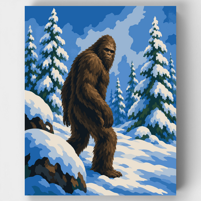 Snowbound Sasquatch - Paint by Numbers Kit