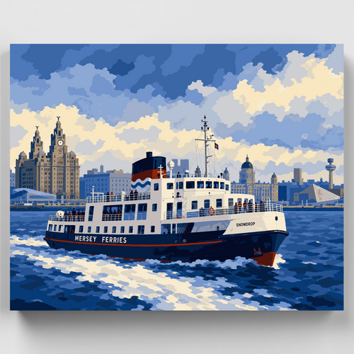 Snowdrop Ferry Crossing - Paint by Numbers Kit