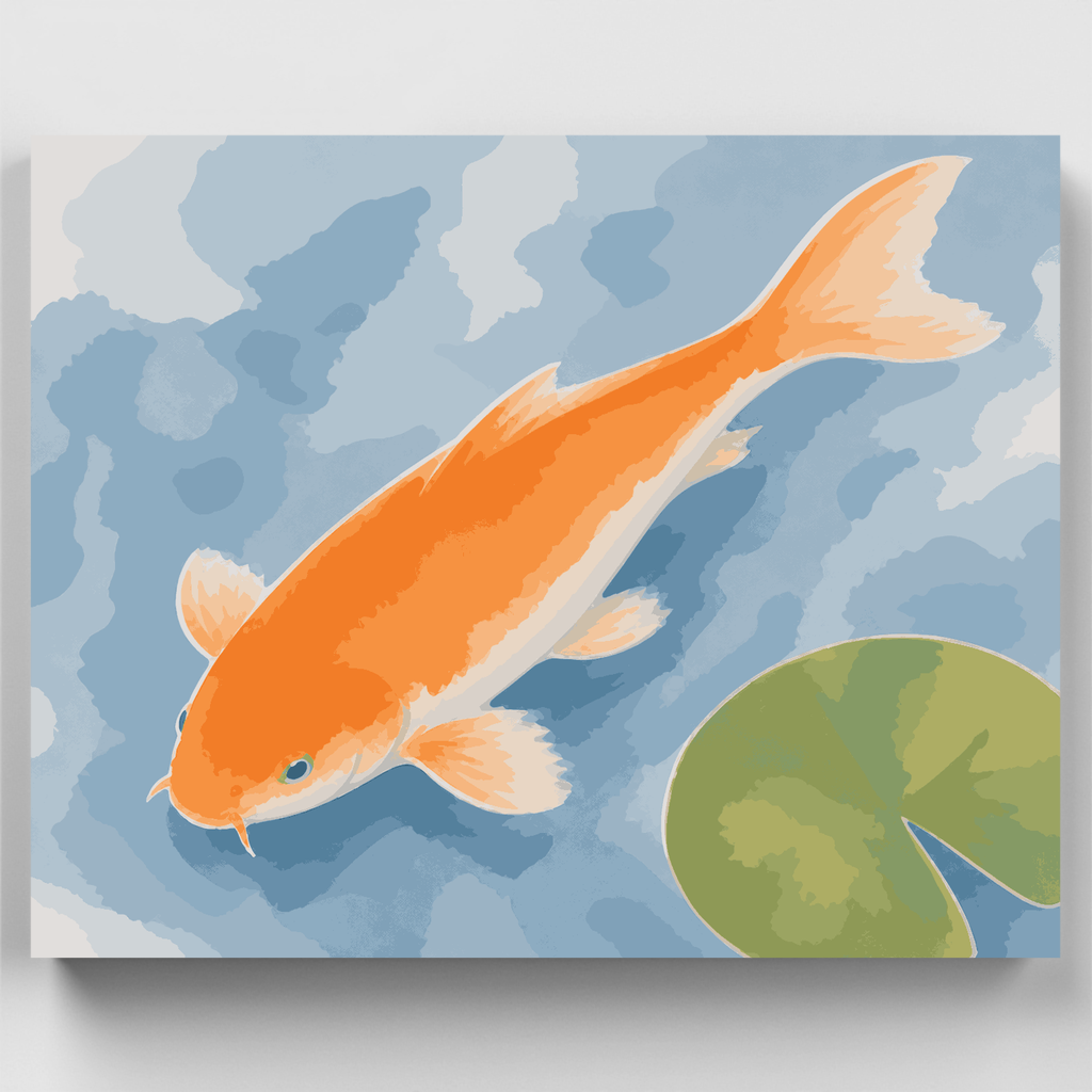 Koi naranja solitario - Kit de pintura por números — Estándar
