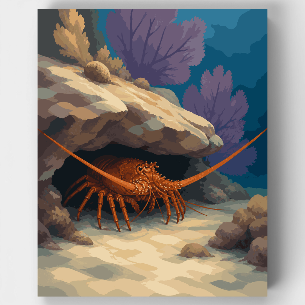 Arrecife de langosta espinosa - Kit de pintura por números — Estándar