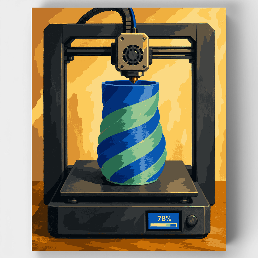 Impresión de jarrón en espiral - Kit de pintura por números — Estándar