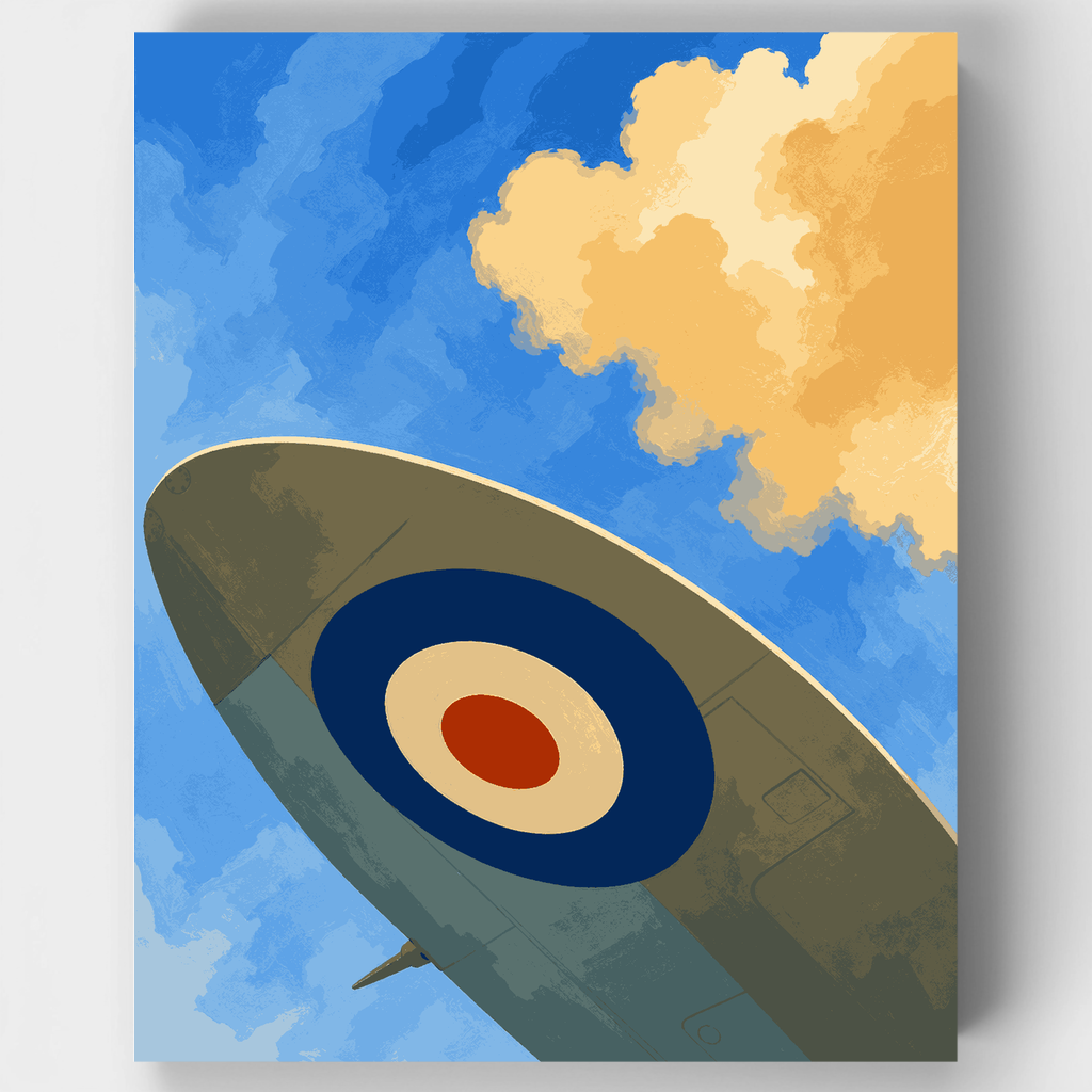 Spitfire Roundel Sky - Paint by Numbers Kit