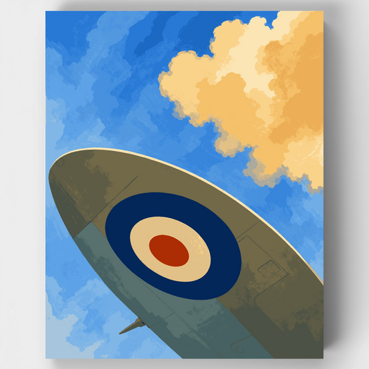Spitfire Roundel Sky - Paint by Numbers Kit
