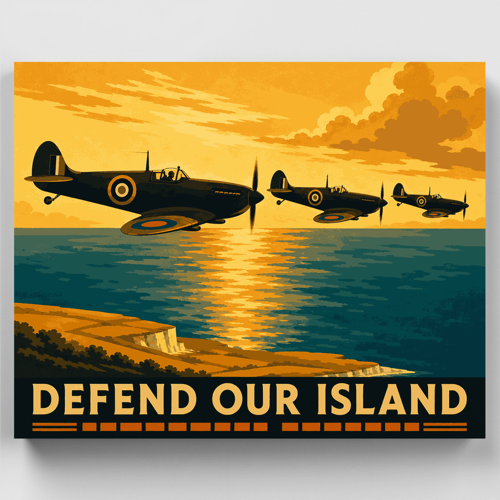 Spitfires al atardecer - Kit de pintura por números — Estándar